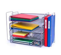 Relaxdays Metal letter tray, 4 compartments