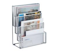 Relaxdays Metal Magazine Holder 4 Compartments