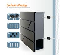 Relaxdays Metal mailbox with newspaper slot