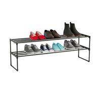 Relaxdays Metal shoe rack with plastic tiers