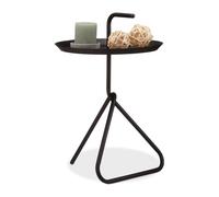Relaxdays Metal Side Table with Handle