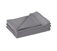 Relaxdays Microfibre Cloths, Set of 6, 40x60 cm, Absorbent, All-Purpose Cleaning Rag, Washable, Kitchen & Bathroom, Grey, Polyester, Plastic