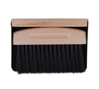 Relaxdays Mini Dustpan and Brush, Tabletop Broom, Cleaning Equipment, Kitchen & Camping, Metal & Wooden, Black/Natural