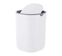 Relaxdays Mini Tabletop Bin, Cosmetic Bin for Bathroom, White