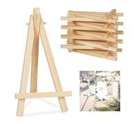 Relaxdays Mini Wooden Easels, Set of 40