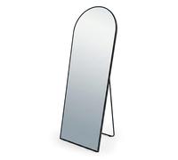 Relaxdays Mirror, 160 x 50 cm, 2-in-1 Standing & Wall Mirror, Aluminium Frame, Hallway, Living & Bedroom, Black