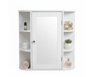 Relaxdays Mirror cabinet with 10 shelves