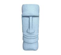 Relaxdays Moai figure, XXL, garden ornament, Rapa Nui head, HxWxD: 47x20x18 cm, Easter Island statue, resin, grey