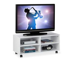 Relaxdays Mobile 4-Compartment TV Stand