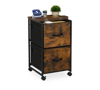 Relaxdays Mobile File Cabinet with 2 Drawers