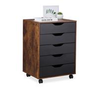 Relaxdays Mobile File Cabinet with Wheels