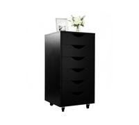 Relaxdays Mobile Filing Cabinet with 6 Drawers, Under-Desk, Castors, 78x40x40 cm, Black