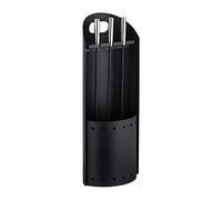 Relaxdays Modern Fireplace Set, 4-Piece Companion Tools, Shovel, Broom, Poker and Stand, Black