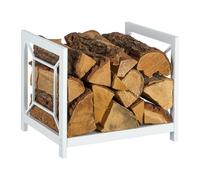 Relaxdays Modern metal wood rack