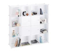 Relaxdays Modular Plastic 16-Compartment Shelf