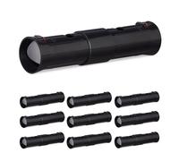 Relaxdays Mole Trap, Set of 10, Humane, Catch & Release, 2 Control Openings, Adjustable, Outdoor, Animal-Friendly, Black, 27 x 6 x 6 cm