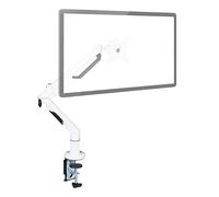 Relaxdays Monitor Arm, Table Screen Holder for Display, 17-36", VESA 75/100, Movable, Flexible, Rotatable, White, Aluminium