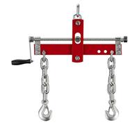 Relaxdays Motor Balancer for Workshop Crane, up to 900 kg, Red/Silver | 4-leg chain sling, stepless spindle drive, lifting loop, engine beam, positioner, Q235 steel, crane accessories