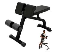 Relaxdays Multi Bench, Hyperextension, Curls & Sit Ups, 150 kg, black