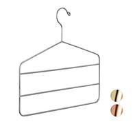 Relaxdays Multi Pants, Skirts & Scarves, Luxurious Design, 4 mm, Metal Clothes Hanger, Silver, Iron, 33 x 36.5 x 0.4 cm
