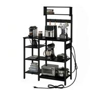 Relaxdays Multi-tier kitchen shelf with socket