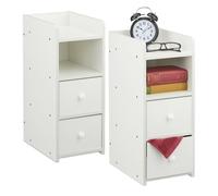 Relaxdays Narrow Bedside Table