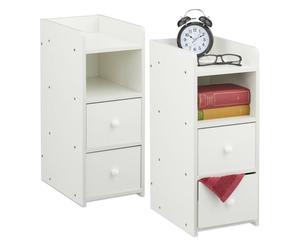 Relaxdays Narrow Bedside Table