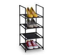 Relaxdays Narrow Shoe Rack with Fabric Levels
