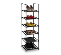 Relaxdays Narrow Shoe Rack with Fabric Levels