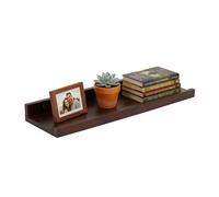 Relaxdays Narrow walnut wall shelf