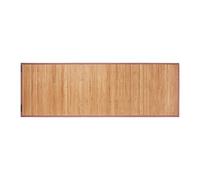 Relaxdays Natural Bamboo Bath Mat, Moisture-Resistant, Textile Border, Bathtub Rug, 61 x 182 cm