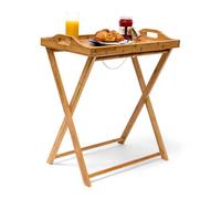 Relaxdays Natural bamboo tray table