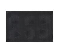 Relaxdays Natural Rubber Sea Shells Doormat, 40 x 60 cm, Door Mat Inside & Outside, Non-Slip Bottom, with Studs, Black, 40x60cm