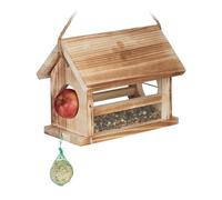 Relaxdays Natural Wood Bird Feeder