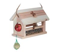 Relaxdays Natural Wood Bird Feeder