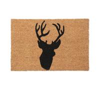 Relaxdays Nature deer print coir welcome doormat