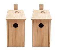 Relaxdays Nest box kit, set of 2, fir wood
