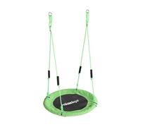 Relaxdays Nest Swing, Round Swing, Padded Handles, Kids, Adjustable, Outdoor, Ø: 80 cm, up to 100 kg, Green