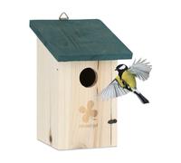 Relaxdays Nesting Box Natural Wood