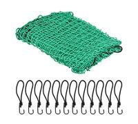 Relaxdays Net, 3 x 4 m, with 12 Hooks, Corner Markings, Rubber Cord, Trailer Load Securing, Green, 0.6x300x400cm