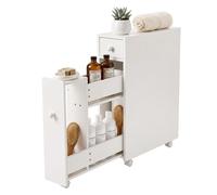 Relaxdays Niche Cabinet, Narrow, On Castors