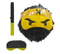 Relaxdays Ninja piñata set with bat and mask
