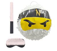 Relaxdays Ninja piñata set with bat and mask