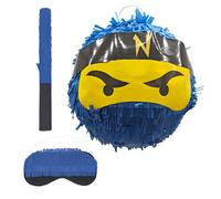 Relaxdays Ninja piñata set with bat and mask