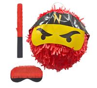 Relaxdays Ninja piñata set with bat and mask