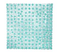 Relaxdays Non-Slip Bathtub Mat, Stone-Like Aspect, Suction Cups, Washable, Square, 53 x 53 cm, Pack of 1