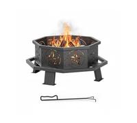 Relaxdays Octagonal fire bowl with stars