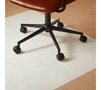 Relaxdays Office Chair Mat 90 x 90 cm, Scratch-Proof Protective PE Floor Mat, Insulating, Anti Slip, White
