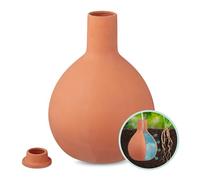Relaxdays Olla, 7.5 l, Ceramic Pot, Root-Zone Irrigation, for Raised Bed & Greenhouse, Reduced Water Loss, Terracotta