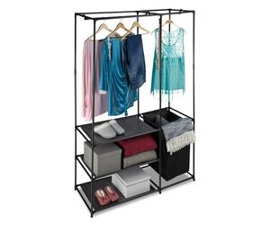 Relaxdays Open Wardrobe With Hamper